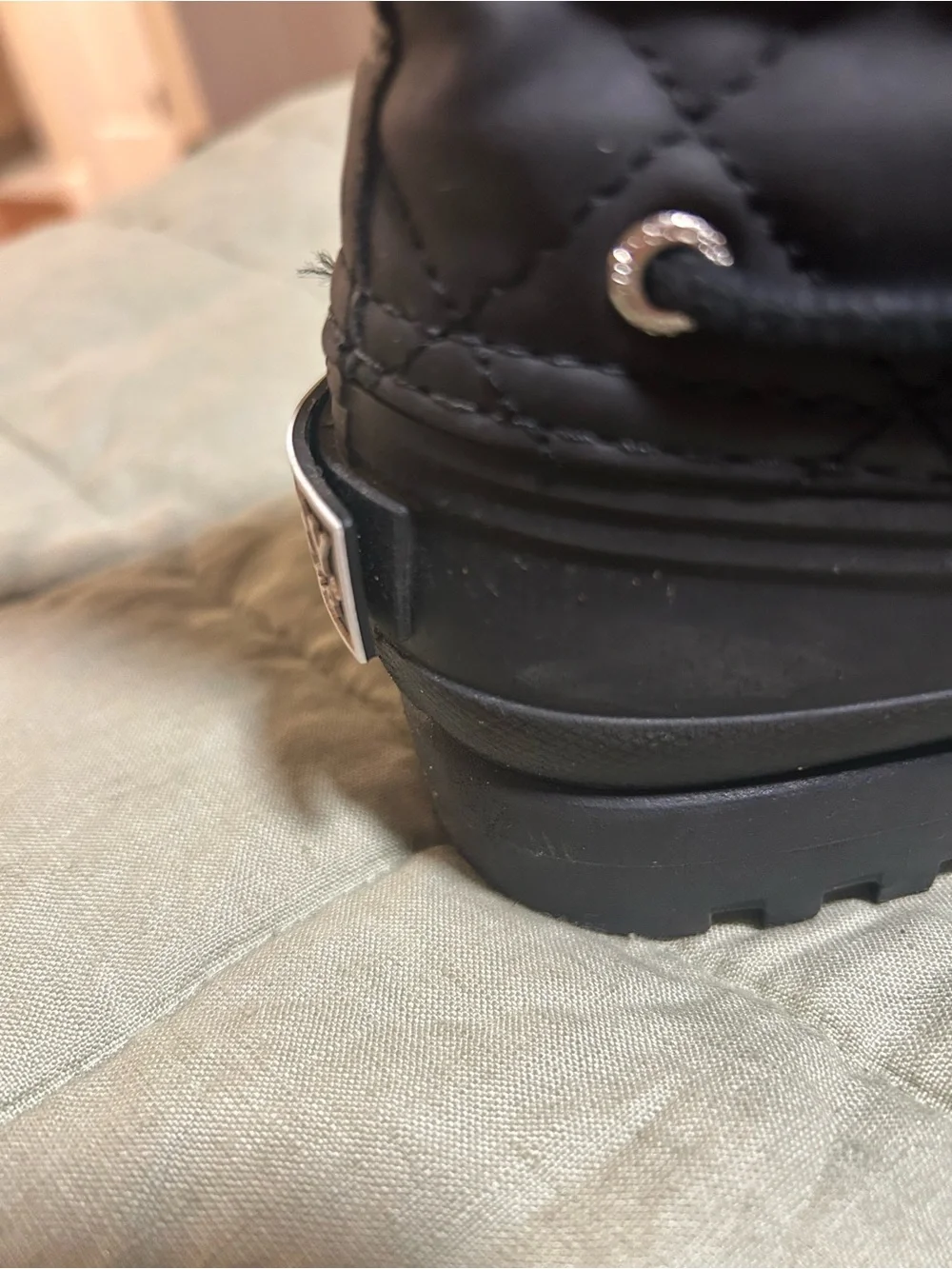 Women’s Black Waterproof Lace-Up Duck Boots